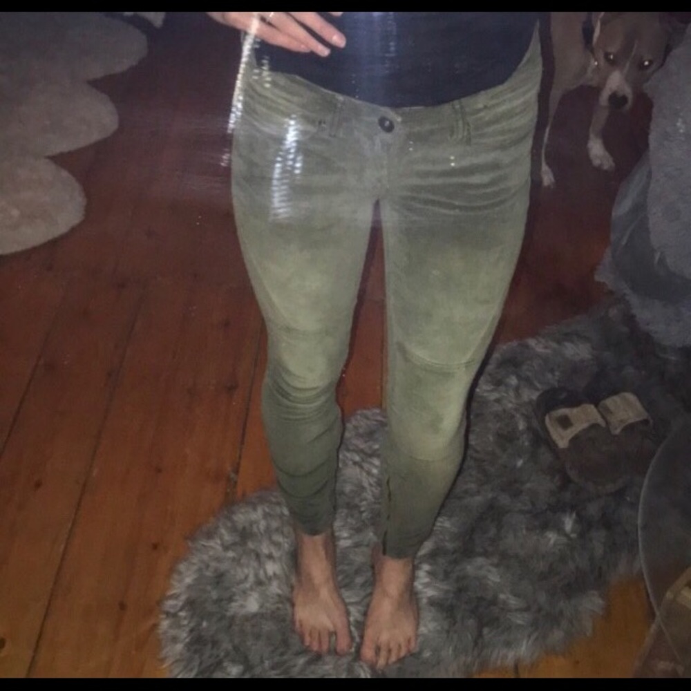 Free people olive cords size 25